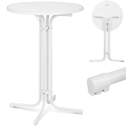 Royal Catering Table, round, high, foldable bar table, dia. 80 cm high 110 cm white