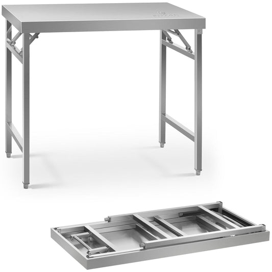 Royal Catering Table made of stainless steel, folding 100 x 60 cm