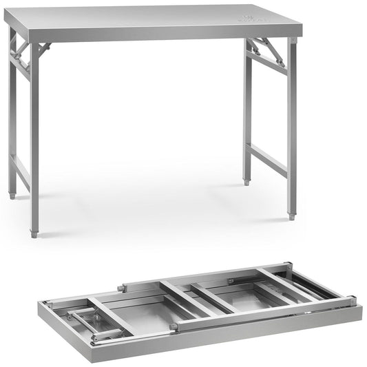 Royal Catering Table made of stainless steel folding 120 x 60 cm