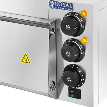 Royal Catering Single chamber pizza stove with glass 1 pizza 60 cm 230 V 3000 W – image 3