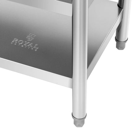 Royal Catering Table, central steel worktop, 2 shelves, 120 x 70 cm, up to 200 kg – image 10