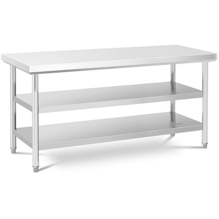 Royal Catering Table, central steel worktop, 2 shelves, 180 x 60 cm – image 2