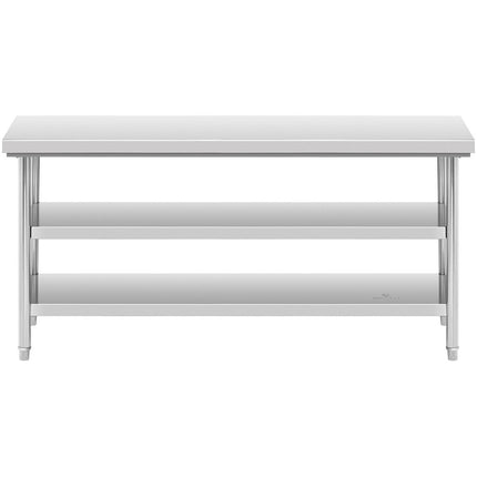 Royal Catering Table, central steel worktop, 2 shelves, 180 x 60 cm – image 6
