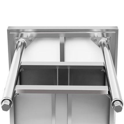 Royal Catering Worktop table stainless steel with 2 shelves 150x70cm – image 3