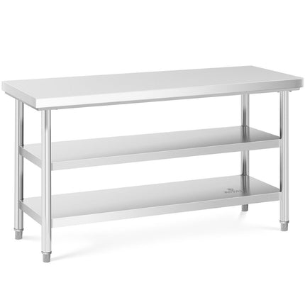Royal Catering Table, stainless steel worktop with 2 shelves, 150x60cm – image 2