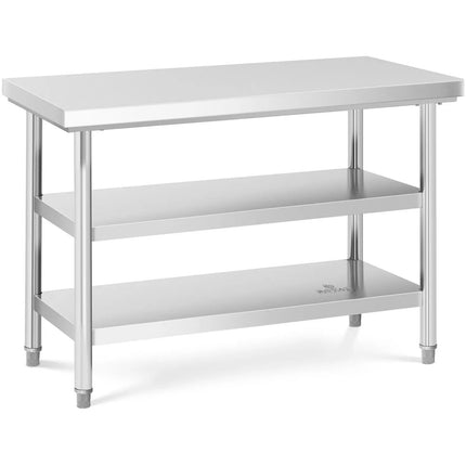 Royal Catering Table, central steel worktop, 3 levels, 120 x 60 cm, up to 600 kg – image 2