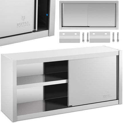 Royal Catering Wall cafeteria with sliding door STAL 160 x 45 x 60 cm – image 17