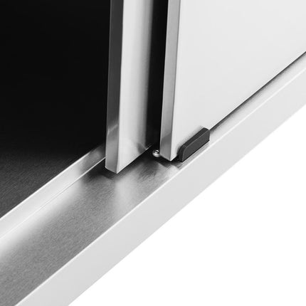 Royal Catering Stainless steel cabinet with wall-to-wall door sliding 200x60cm – image 4