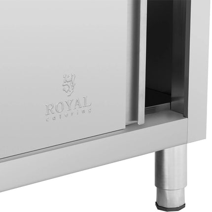 Royal Catering Central worktop table with sliding door cabinet and 3 drawers 200 x 60 x 85 cm – image 9