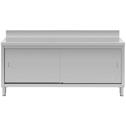 Royal Catering Table, wall-mounted worktop with cabinet and sliding door edge, 150 x 70 cm – image 19