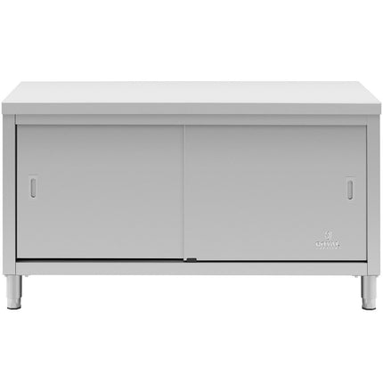 Royal Catering Central worktop table with sliding door cabinet 180 x 70 x 85 cm – image 17