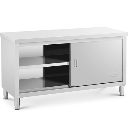 Royal Catering Central worktop table with sliding door cabinet 180 x 70 x 85 cm – image 20