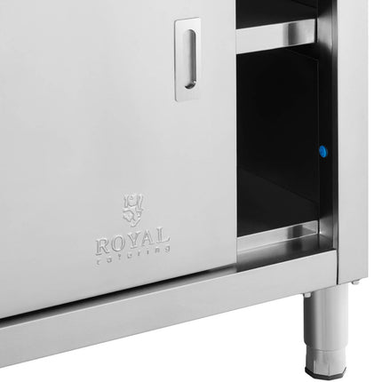 Royal Catering Central worktop table with sliding door cabinet 180 x 70 x 85 cm – image 21