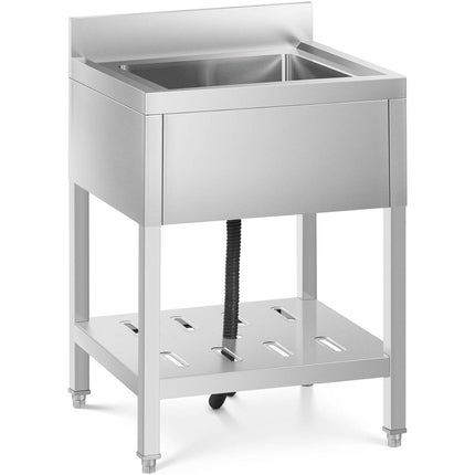 Royal Catering Sink dining pool with shelf and a Rand of 60 x 60 x 94 cm – image 2