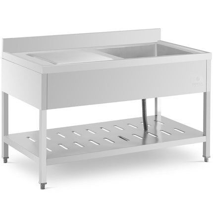 Royal Catering Sink one-chamber dining pool with shelf and a right-row 140 x 70 x 94.5 cm – image 2