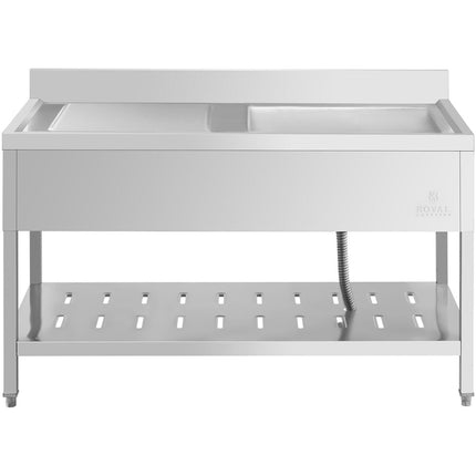 Royal Catering Sink one-chamber dining pool with shelf and a right-row 140 x 70 x 94.5 cm – image 6