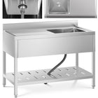 Royal Catering Sink one-chamber dining pool with shelf and a right-row front 120 x 60 x 94.5 cm