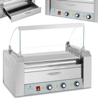 Royal Catering Heater roller grill for hot dog sausages with drawer and cover - 7 rolls