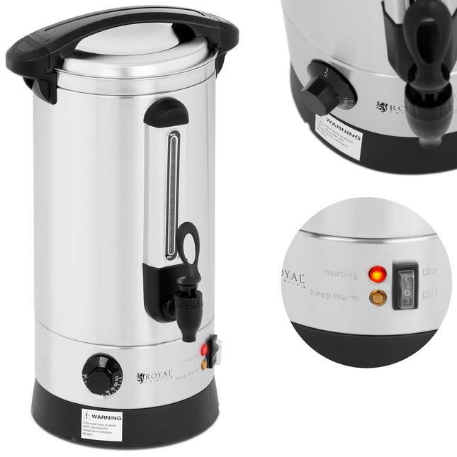 Royal Catering Water heater torch double steel wall 8.7L 1500 W