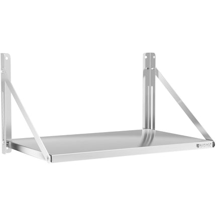 Royal Catering Wall shelf folding steel stainless steel 80x45cm – image 2