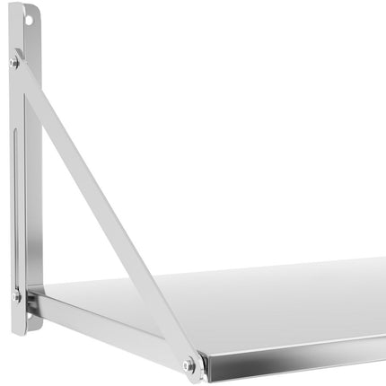 Royal Catering Wall shelf folding steel stainless steel 80x45cm – image 3
