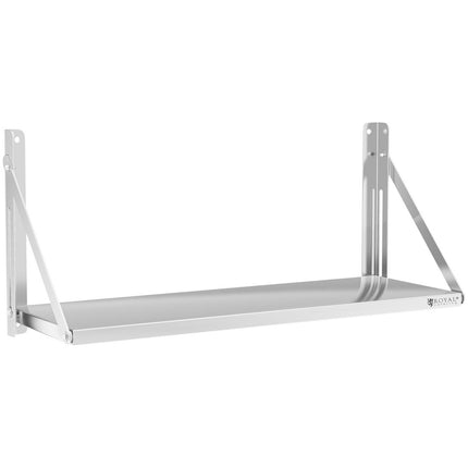 Royal Catering Wall dining shelf composed of stainless steel up to 40 kg 100 x 30 cm – image 2