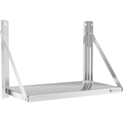 Royal Catering Foldable stainless steel catering wall shelf up to 40 kg, 60 x 30 cm – image 2