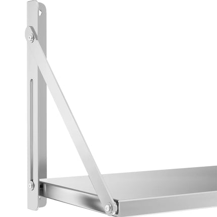 Royal Catering Foldable stainless steel catering wall shelf up to 40 kg, 60 x 30 cm – image 3