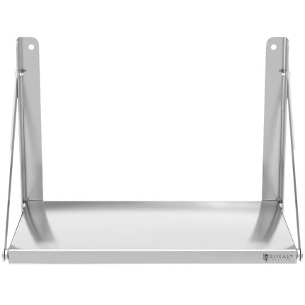 Royal Catering Foldable stainless steel catering wall shelf up to 40 kg, 60 x 30 cm – image 6