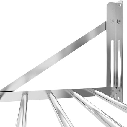 Royal Catering Wall shelf, hanging, stainless steel, foldable, 120 x 45 cm – image 4