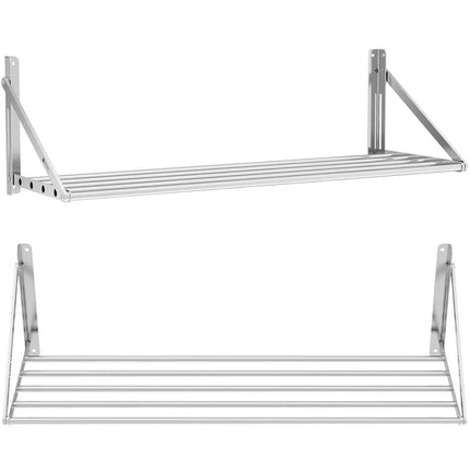 Royal Catering Wall shelf, hanging, stainless steel, foldable, 120 x 45 cm