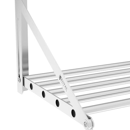 Royal Catering Wall shelf, hanging, stainless steel, foldable, 120 x 45 cm – image 9