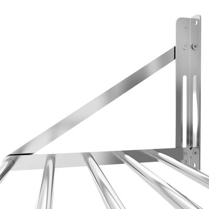 Royal Catering Wall shelf, hanging, stainless steel, foldable, 120 x 45 cm – image 10