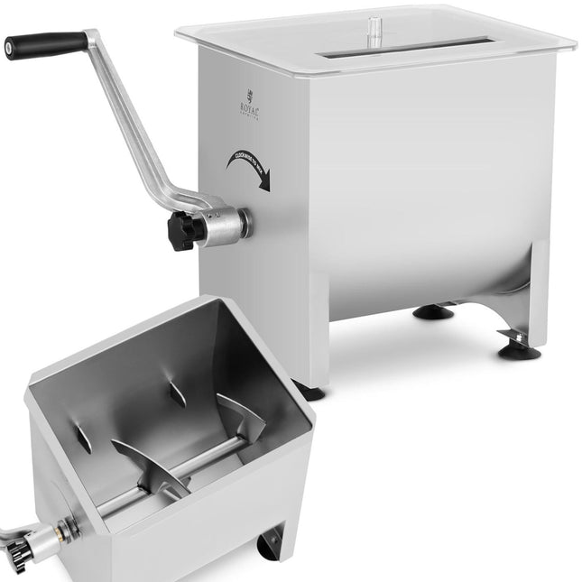 Royal Catering Hand mixer for meat with 16 l steel sausage stuffing