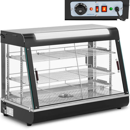 Royal Catering Heating site adjustable for presentation of dishes 3 shelves 1600W 150L