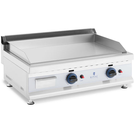 Royal Catering Gas grill double smooth adjustable stainless steel natural gas 2x 3.1 kW 0.02 bar 74.5 x 40 cm – image 2