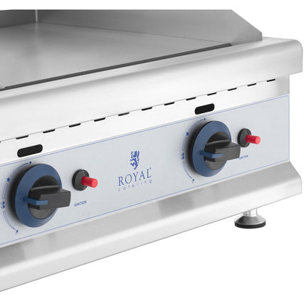 Royal Catering Gas grill double smooth adjustable stainless steel natural gas 2x 3.1 kW 0.02 bar 74.5 x 40 cm – image 4