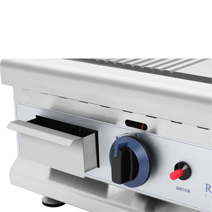 Royal Catering Gas grill double smooth cast iron stainless gas 2x 3.1 kW 0.02 bar 60 x 40 cm – image 3