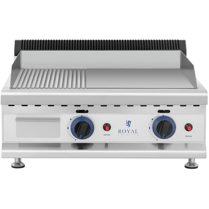 Royal Catering Gas grill double smooth cast iron stainless gas 2x 3.1 kW 0.02 bar 60 x 40 cm – image 6