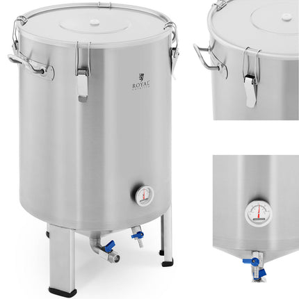 Royal Catering Container fermenting boiler fermenter for beer of stainless steel 60 l