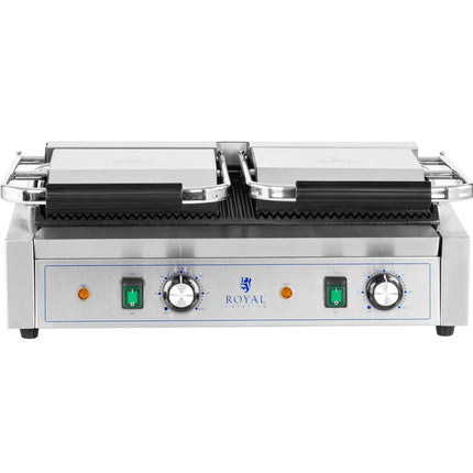 Royal Catering Double-sided, grooved contact grill 3600 W – image 5