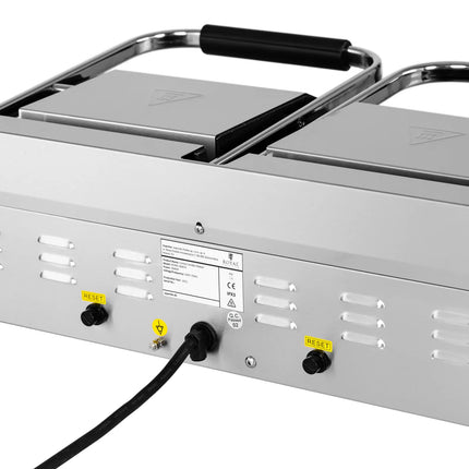 Royal Catering Double contact grill with smooth and grooved plate 48 x 23 cm 3600 W – image 4