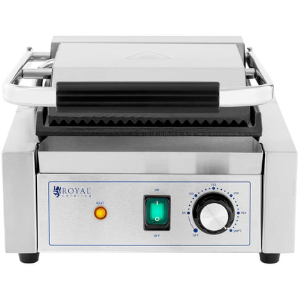 Royal Catering Contact grill with electric plate smooth and ribbed 23 x 22 cm 1800 W – image 5