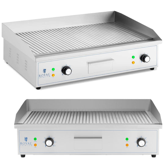 Royal Catering BBQ area Electric grill plate with rip-off 700 x 400 mm 4400 W