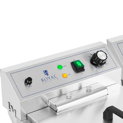 Royal Catering Double free-standing electric fryer with cabinet 400 V 10000 W 26 l – image 3