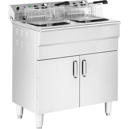 Royal Catering Double free-standing electric fryer with cabinet 400 V 10000 W 26 l – image 10