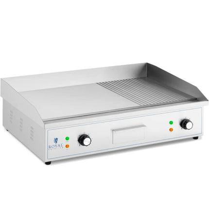 Royal Catering Electric grill, smooth, grooved grill plate, 727 x 420 mm, 4400 W – image 2