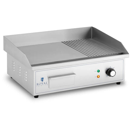Royal Catering Electric grill, smooth, grooved grill plate, 548 x 350 mm, 3000 W – image 2