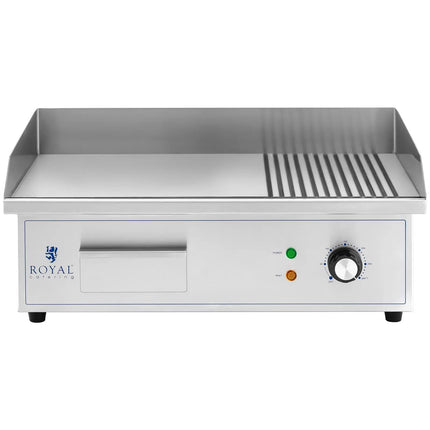 Royal Catering Electric grill, smooth, grooved grill plate, 548 x 350 mm, 3000 W – image 5