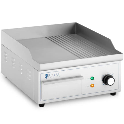 Royal Catering Electric grill, smooth, grooved grill plate, 360 x 380 mm, 2000 W – image 3